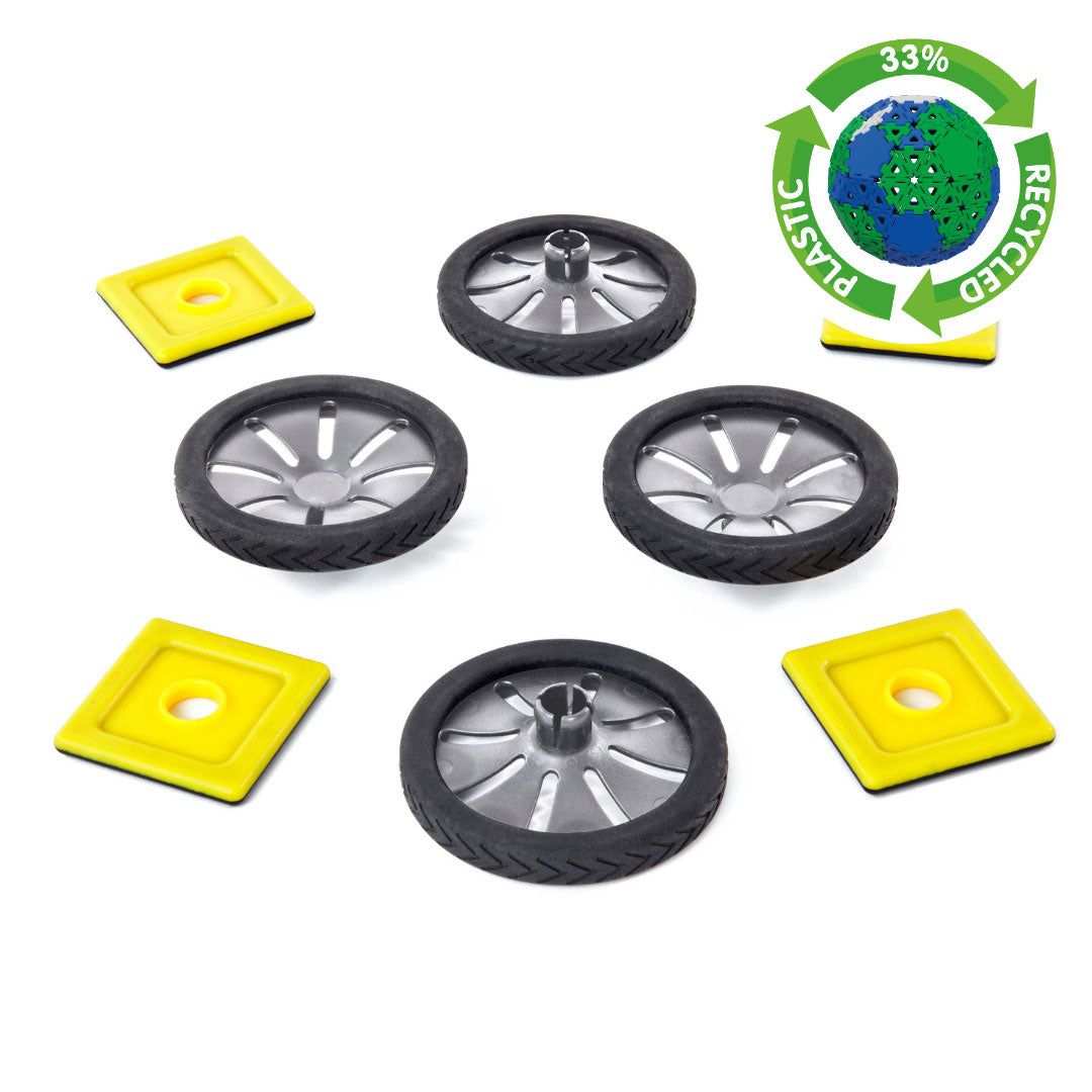Magnetic Polydron Wheels Add-On Set