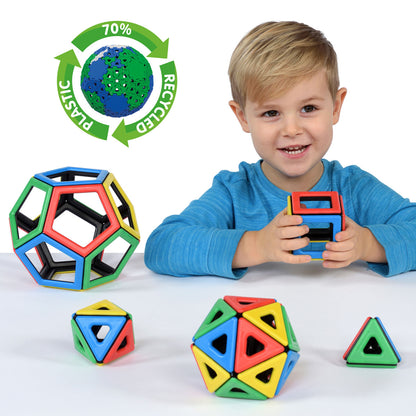 Magnetic Polydron Platonic Solids Set